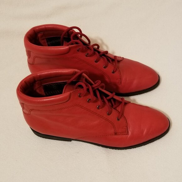 Danexx Women’s Red Leather Booties / Ankle Boots   8 M - Picture 7 of 8